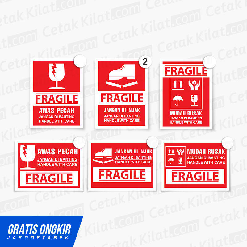 Stiker Fragile (100 pcs)