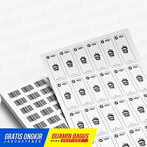 Cetak Stiker Vinyl A3 Offset - Tinta Hitam Cetak Stiker Vinyl A3 Offset - Tinta Hitam